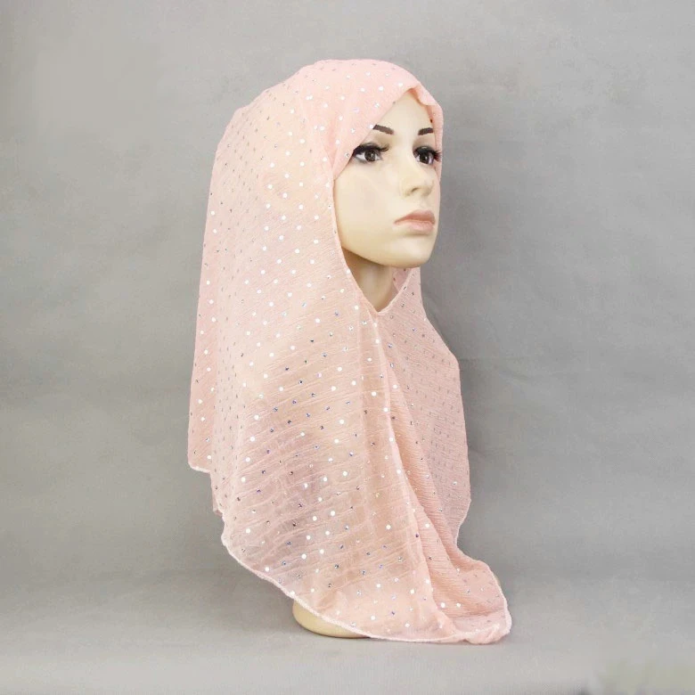 

Цельный головной платок с блестками Амира, мусульманский хиджаб, готовый к ношению, повязка на голову, исламские женщины, молитесь, хиджабы, мгновенный тюрбан, никаб