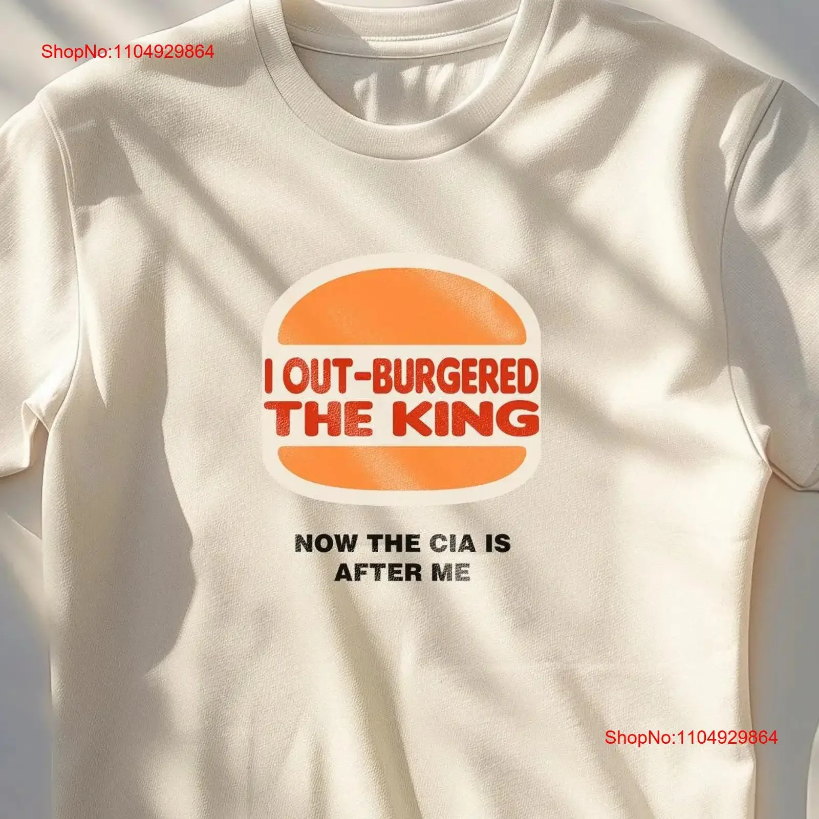Camiseta I Out Burgered The King, divertida camiseta retro de la CIA, de algodón, unisex, vintage, lavada, versátil, transpirable, para uso diario