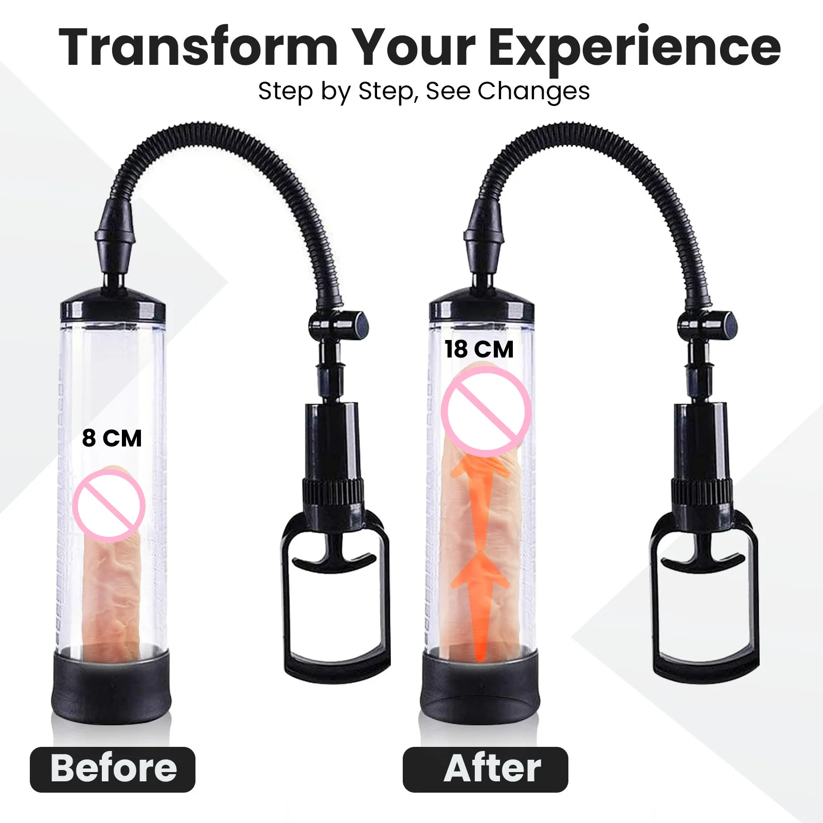 Hand Operated Vacuum Care Trainer Set 3 Soft Rings 1 Silicone Sleeve Hygienic Easy Clean Home Use Tool For Men Vacuum Penis Pump