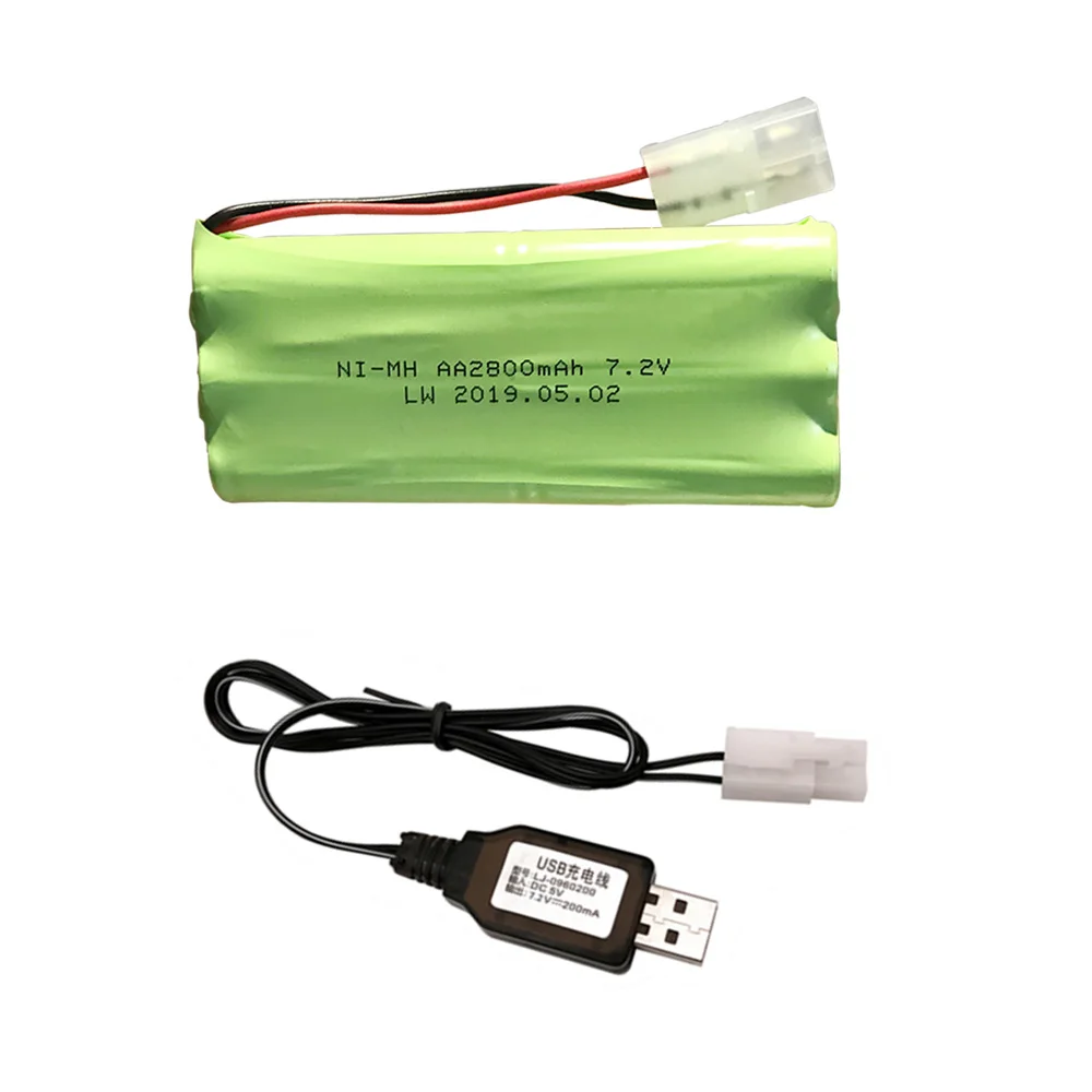 7.2V 2800mAh NiMH battery with charger Tamiya Discharge Connector for RC Racing Car Boat Aircraft toy battery 7.2V nimh battery