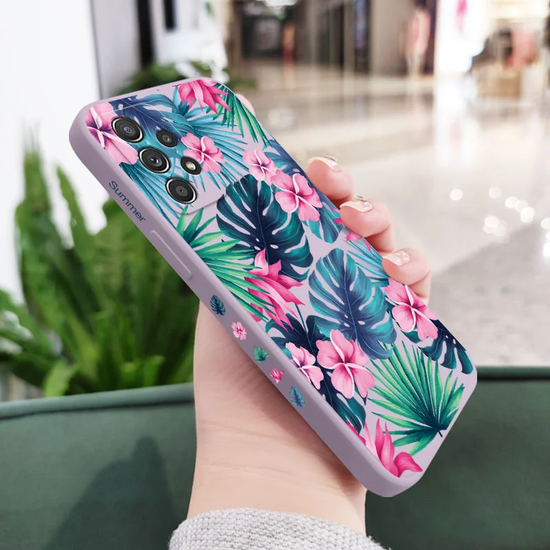 Colorful Flowers Case For Samsung A54 A34 A24 A14 A73 A53 A33 A23 A13 A03 A72 A52 A52S A32 A12 A04 A22 A15 A25 A35 A554G 5G