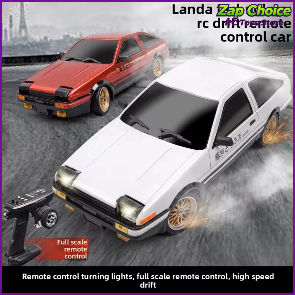 LDRC LD1801 1/18 AE86 RWD RC Drift Car 2.4G 3CH ESP Gyro Flip LED Metal Drive Shaft  RTR Racing Car Toy Gift for Boys Adults