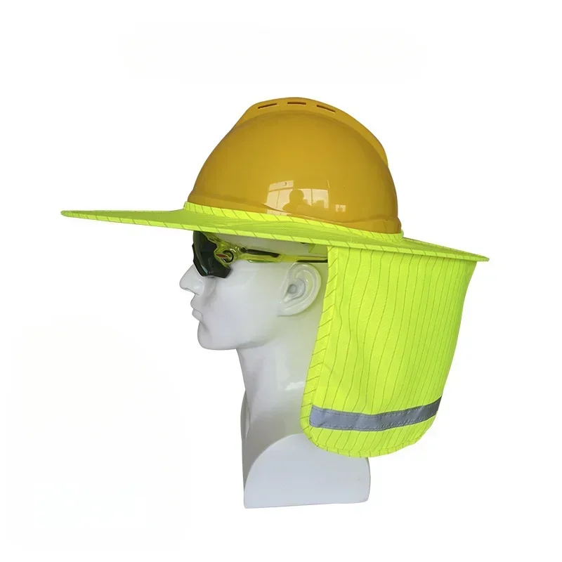 

Useful Mesh Reflective Cap Cover, Reflective Stripe, Summer Sun Shade, Safety Hard Hat Neck Shield for Construction Workers