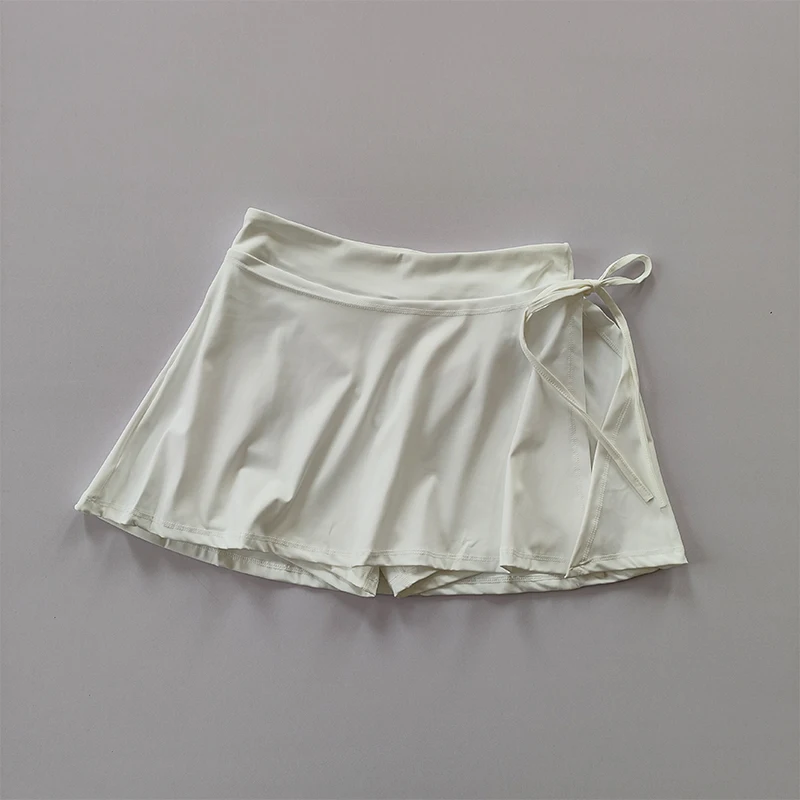 Sport-Yoga-Rock, Badminton-Tennis-Rockhose, halblanger, schnelltrocknender Rock mit Taschen, Rockhose mit seitlichem Schlitz und Trägern für Outdoor-Aktivitäten – Detail 4