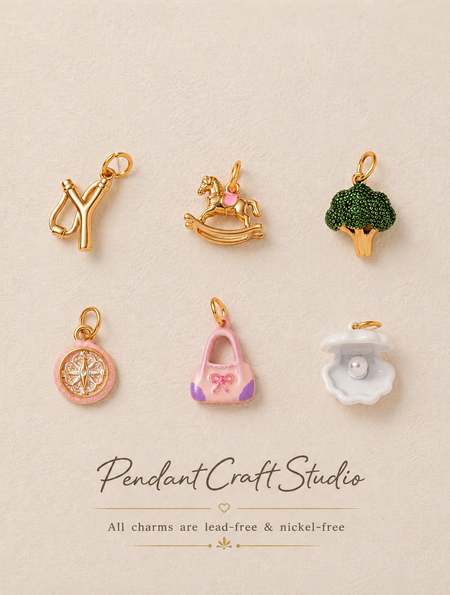 Einfache und trendige neue Brokkoli-Schalen-Perlen-Schleuder-Anhänger zum Selbermachen von Schmuck – Detail 1