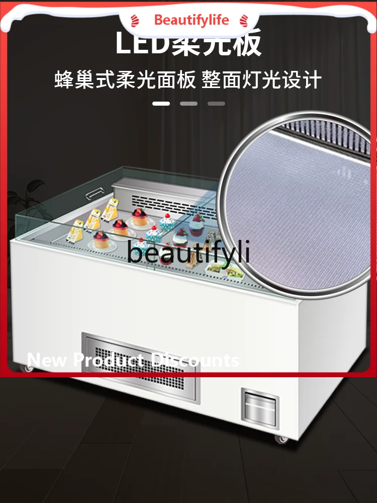 

E456 Открытый коммерческий суши-холодильник, витрина, десертный шкаф, открытый островной шкаф