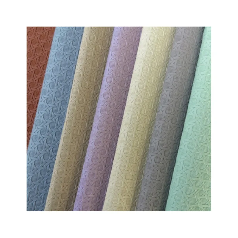 100x138cm Eco-Friendly Bird Nest Woven Embossed Thick 1mm Semi PU Faux Leather Fabric for Sofa Seat Pack Decoration DIY Material