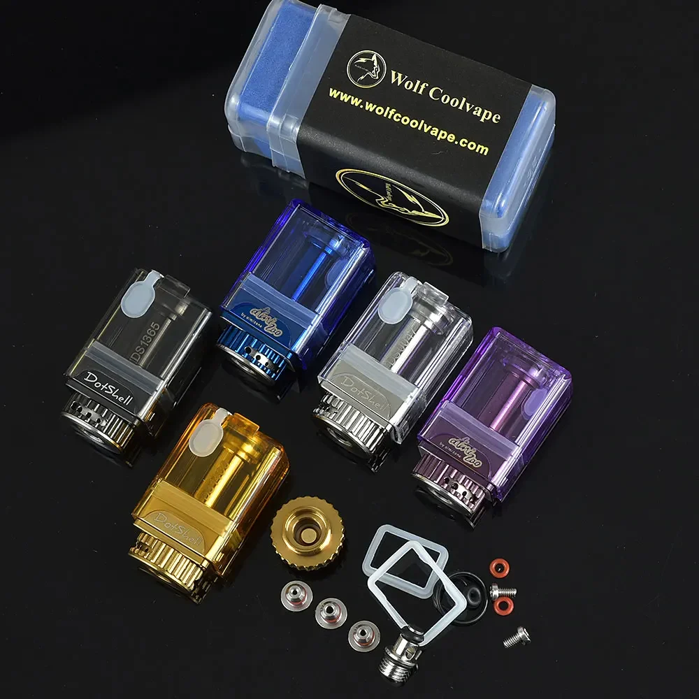 Wolfcoolvape Dotshell Style RBA Rebuildable Tank for dotAIO AIO Pod System Kit with 316SS MTL Pins 1.0 1.2 1.5mm Vape Atomizer