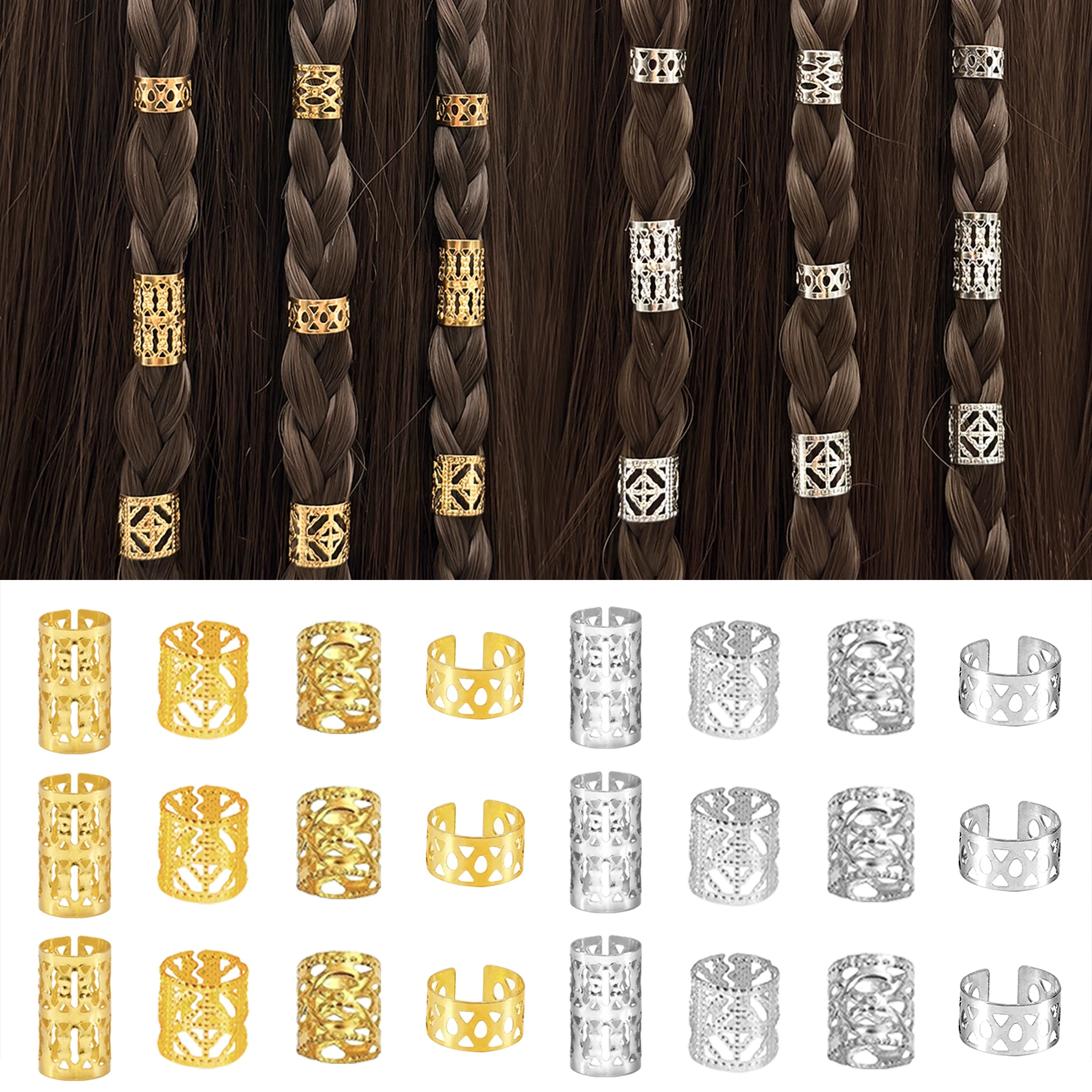 80Pcs Alloy Hair Je…