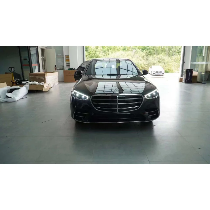 HYD For the Mercedes W221 upgrade to the W223 exterior body kit bumper hood fenders headlights mirrors trunk cover