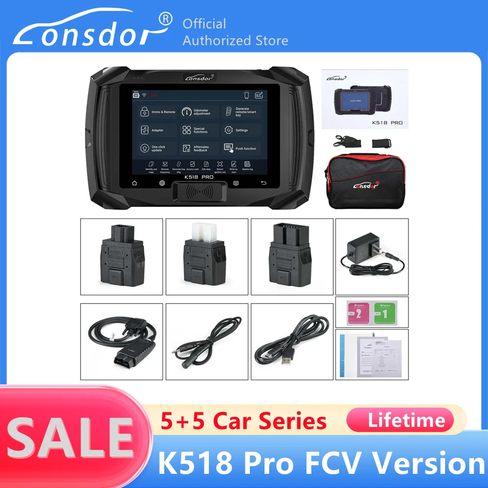 Lonsdor K518PRO FCV Version Key Programmer 5+5 Car Series Free Use Update Online for Lifetime