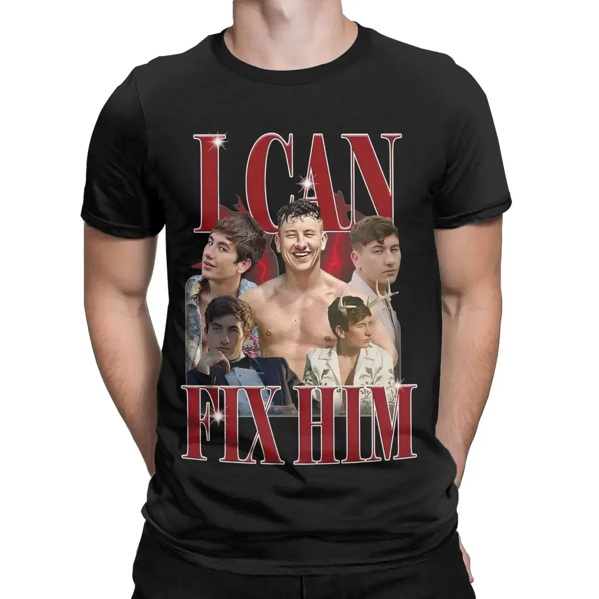 

Vintage Barry Keoghan I Can Fix Him T-Shirts For Men O Neck Cotton T Shirts Short Sleeve Tee Shirt Summer Clothes