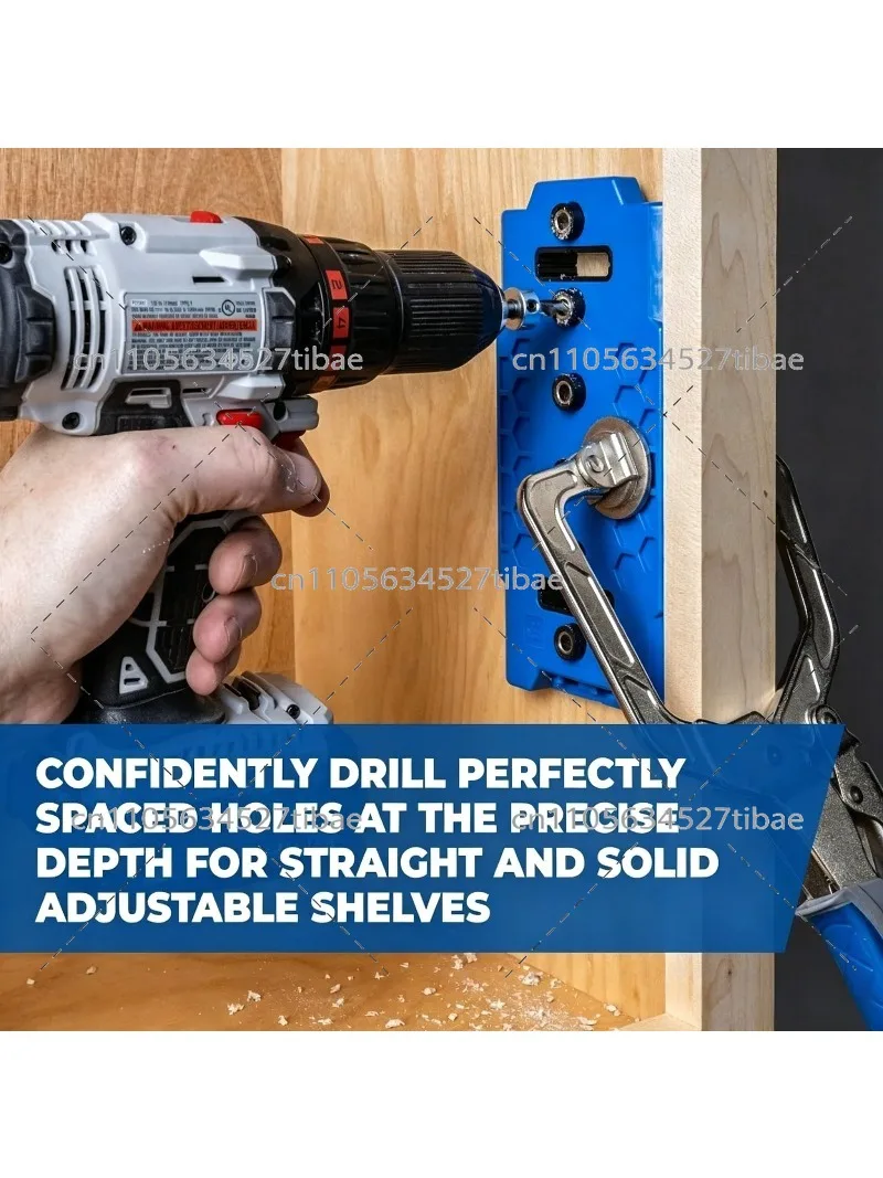 Woodworking Shelf Pin Jig Locator Hole Punch Guide Shelf Support Drilling Tool