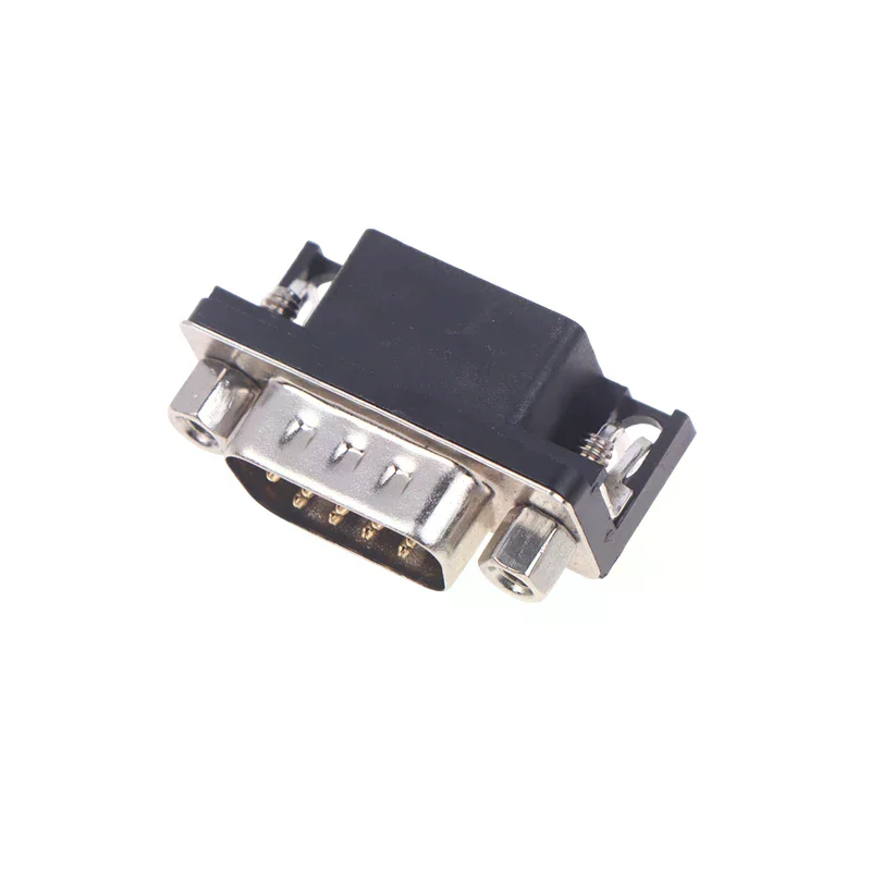 10x DR9 Hole/Pin Female/Male Right Angle Welded D-Sub 9 Pin Connector RS232 Connector 90 Degree Bent Needle DR9