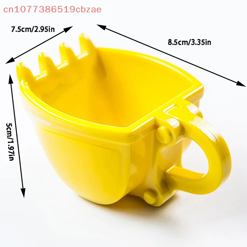 1Pc 3D Excavator Bucket Mug – Coffee Cup with Spade Spoon, Doubles as Ashtray or Cake Container