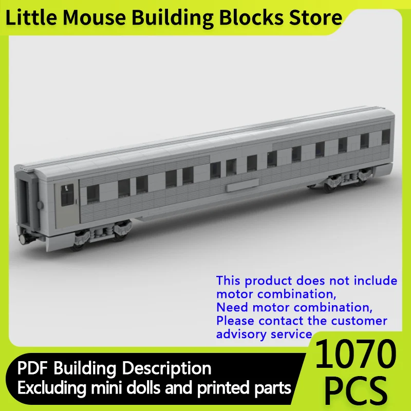 City Car Model MOC Building Bricks Rail Train Sleeper Carriage Modular Technology Gifts Holiday Assemble Children Toys Suit