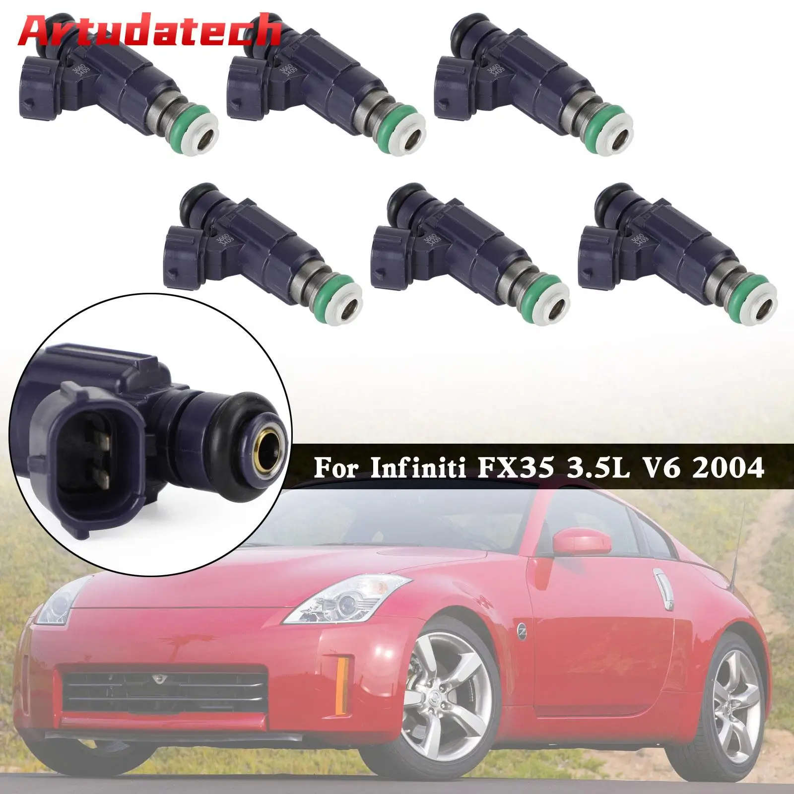 

Artudatech 6PCS Fuel Injectors FBJC100 Fit For Nissan 350Z 2003-04 Fit For Infiniti G35 2003-2004 Car Accessories