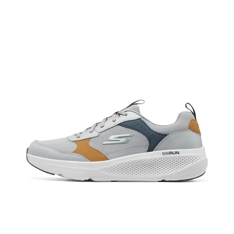 Skechers GO RUN Elevate Mesh, Leather Low top Casual Running Shoes Men's Gray Blue, Double Layer 220188-GYNV