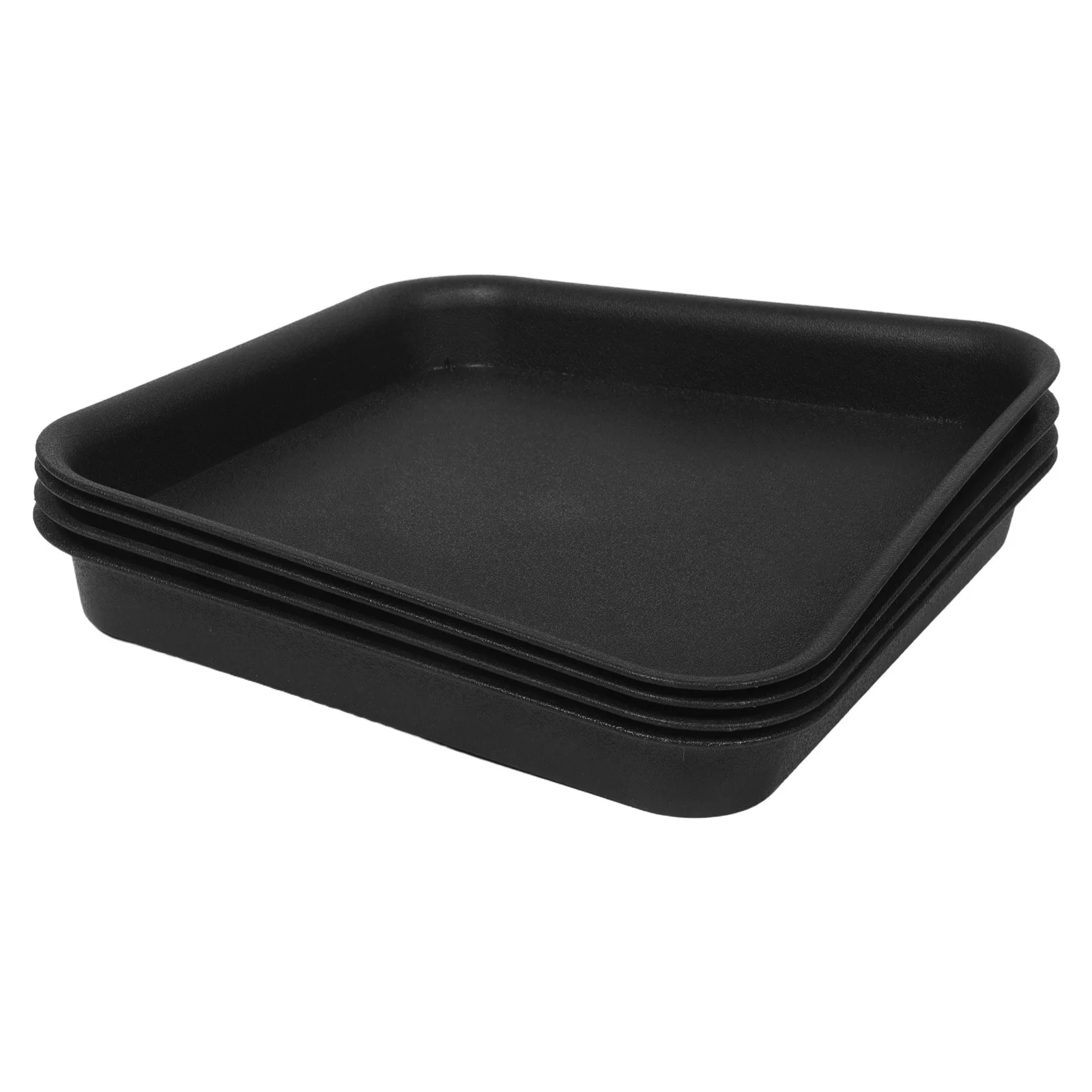 

4Pcs Thickened Plastic Square Plant Saucer Frosted Drip Tray Planter Base Plate for Balcony Drip Trays for Plants