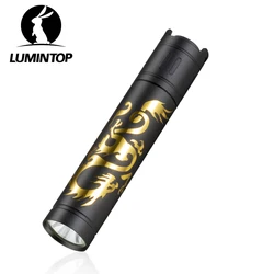 EDC Keychain lanterna LED, lanterna de acampamento ao ar livre, autodefesa pesca iluminação, 900 Lumens, alta potência, 14500/AA tocha, Loong