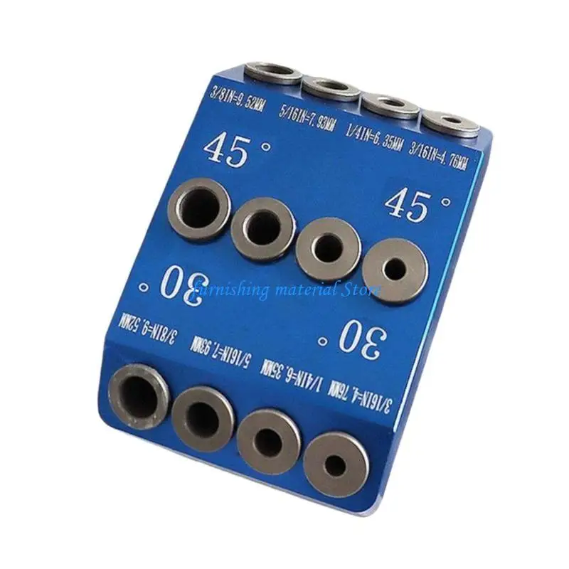 Y5GD 30 45 90 градусов Угол 4 Размер Спигающий отверстия направляющий джиг для углового и прямых отверстий