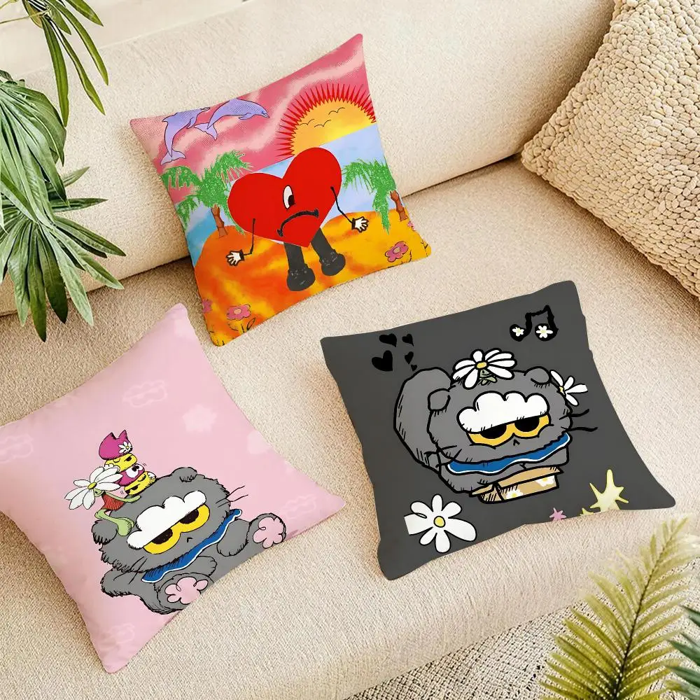 Cute Toon Looney Tunes Cushion Cover Short Plush Pillowcase, Washable Wrinkle Resistant Cover for Bedroom Gift