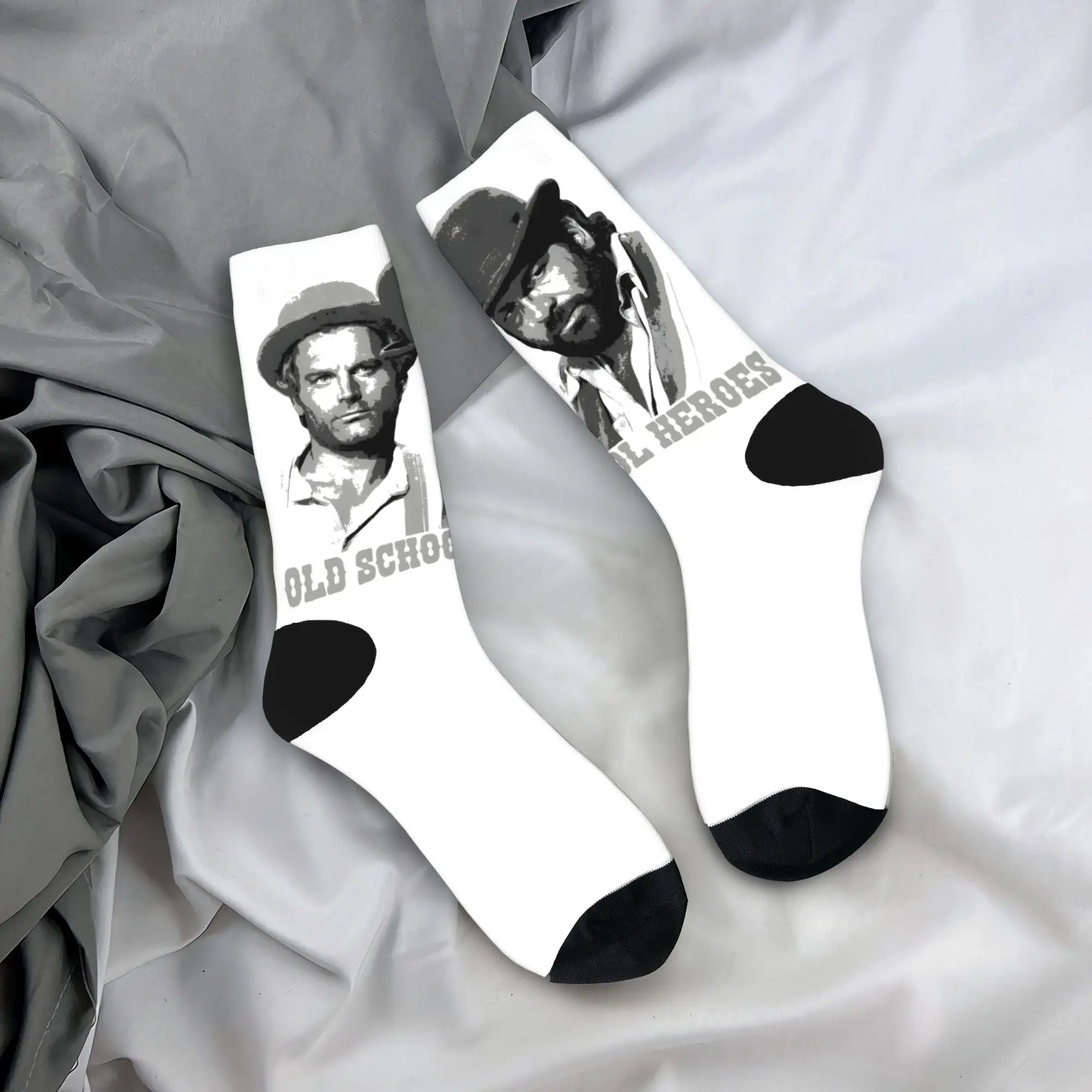 

Men Socks Bud Spencer and Terence Hill Stockings Spring Modern Breathable Socks Graphic Outdoor Non Slip Socks