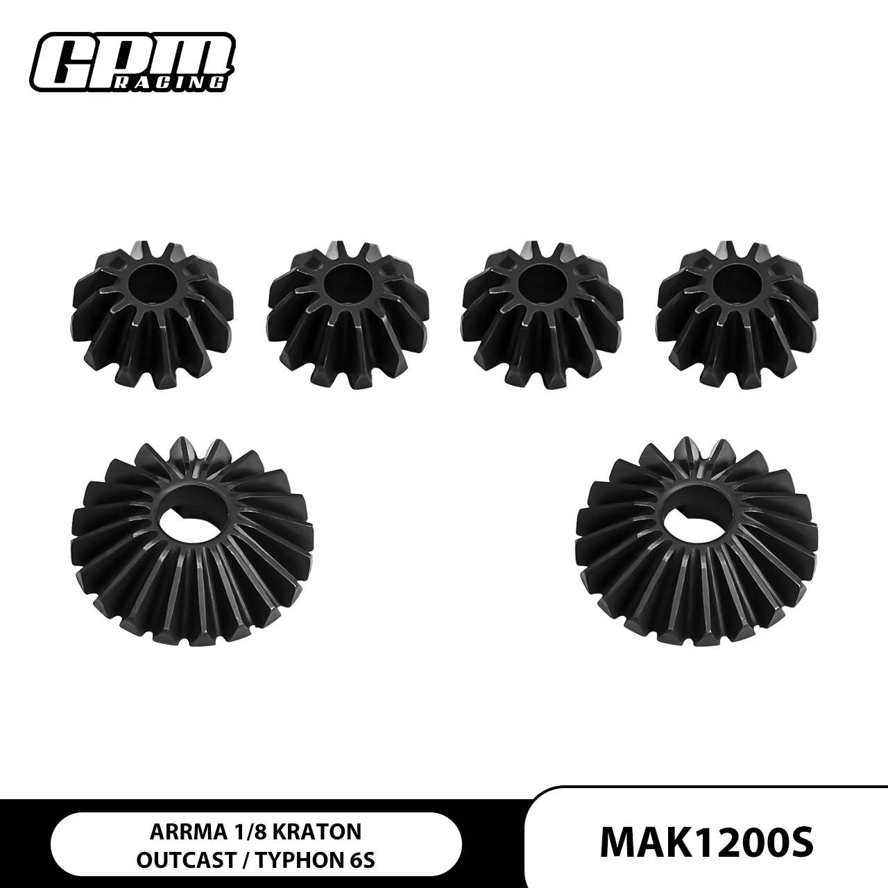 GPM Harden Steel F/C/R Diff Bevel Gear & Pinion Gear ARRMA 1/8 Kraton Outcast 6S  BLX-ARA106060