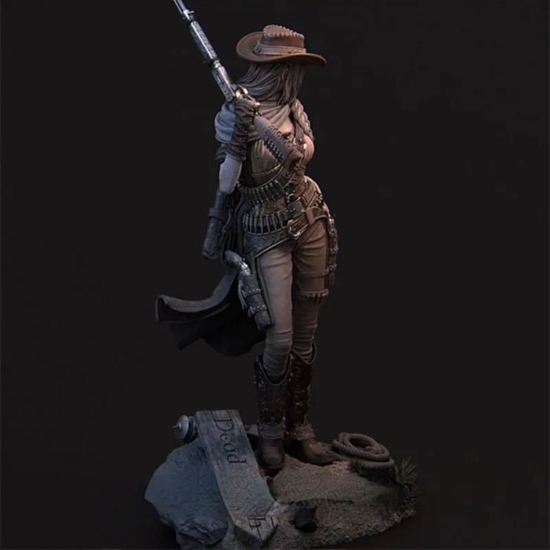 1/24 Scale Resin Figure Assembled Model Kit Jane the Gunslinger Miniature Toy Gift Unassembled and Unpainted sculpture