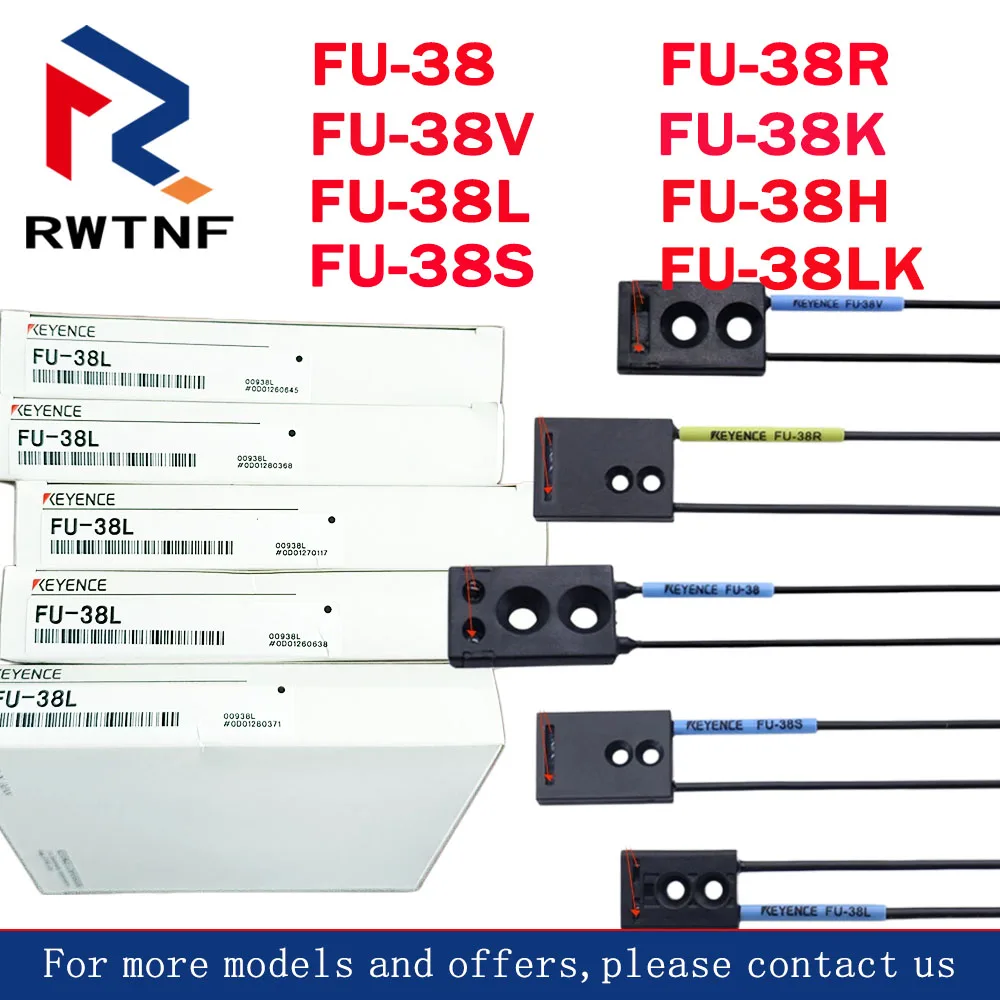 Brand New Genuine FU-38 FU-38V FU-38L FU-38S FU-38R FU-38K FU-38H FU-38LK KEYENCE Limited reflection fiber optic sensor