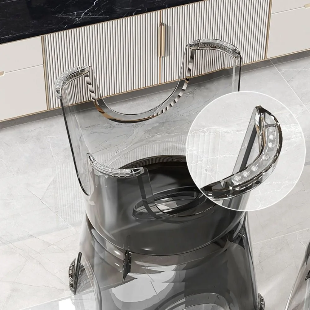 Non-slip Clear Shower Foot Stool Waterproof Square Kid Stool Transparent Load-bearing Shoe Changing Stool Corner
