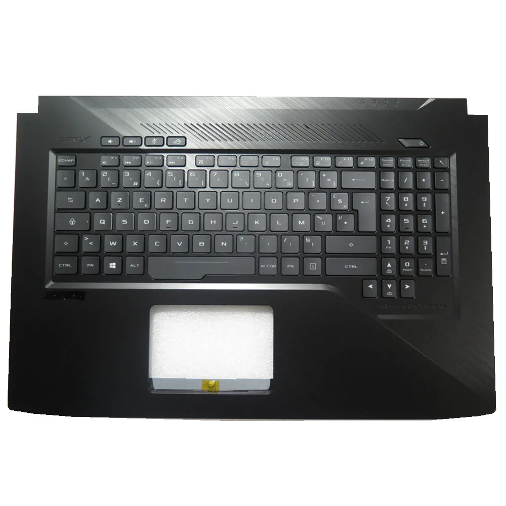 

Подставка для рук и клавиатура для ноутбука ASUS V170146DK1 V170146D UK AEBKLA00020, черный верхний чехол, Франция FR, черная клавиатура AZERTY с подсветкой
