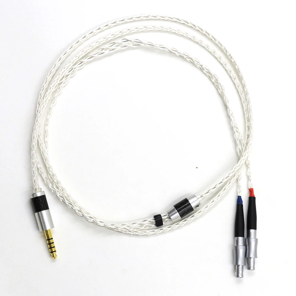 Cable de actualización de auriculares HIFI, 3,5/2,5/4,4mm, equilibrado, OCC, un solo cristal, plateado, para HD800, HD800S, HD820