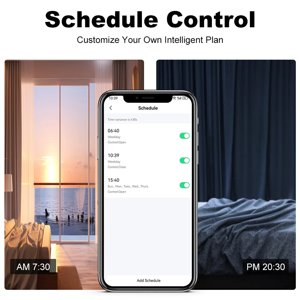 Tuya Zigbee smart Electric Curtain Motor with 2 channel remote Intelligent Shutter Motor Support Alexa Google Assistant Control