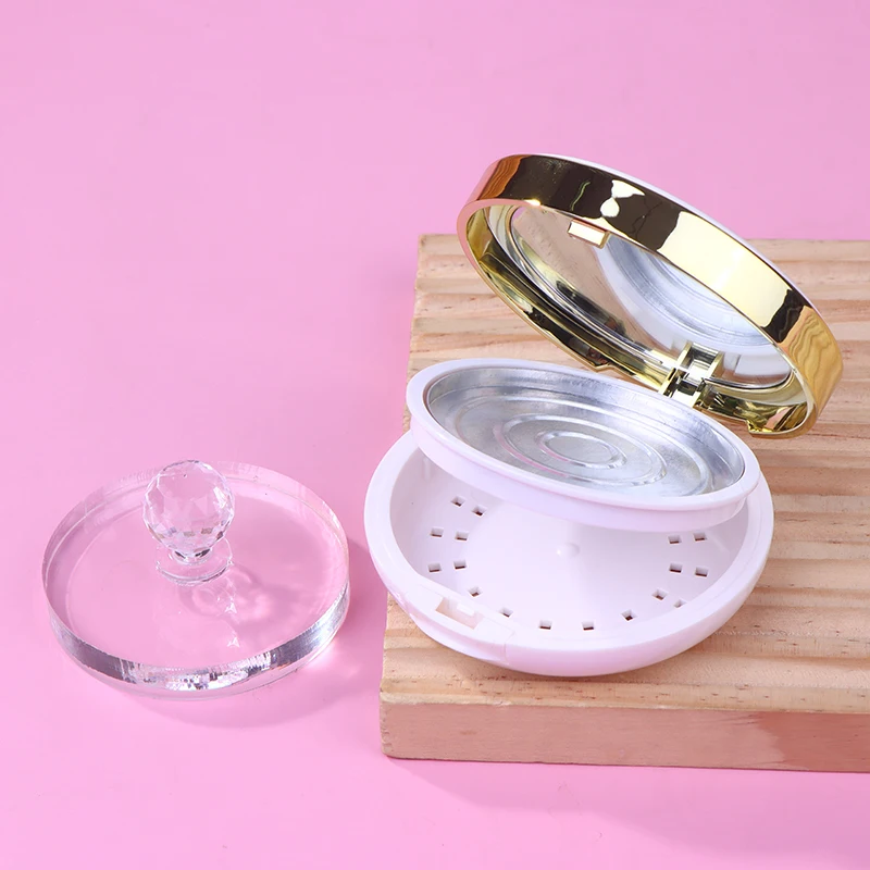 علبة تسليط الضوء على المكياج الفارغة، صندوق حاوية مدمج لأحمر الخدود، عينة قابلة لإعادة الملء، لوحات عبوات صغيرة محمولة للسفر