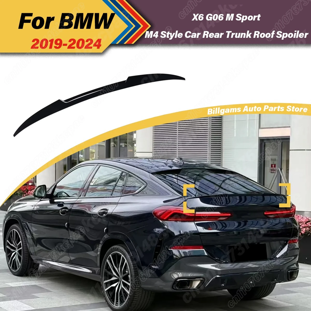 

For BMW X6 G06 M Sport 2019 2020 2021 2022 2023 2024 Automobile Rear Spoiler Board Tail Splitter Lip Decoration Accessories Kit