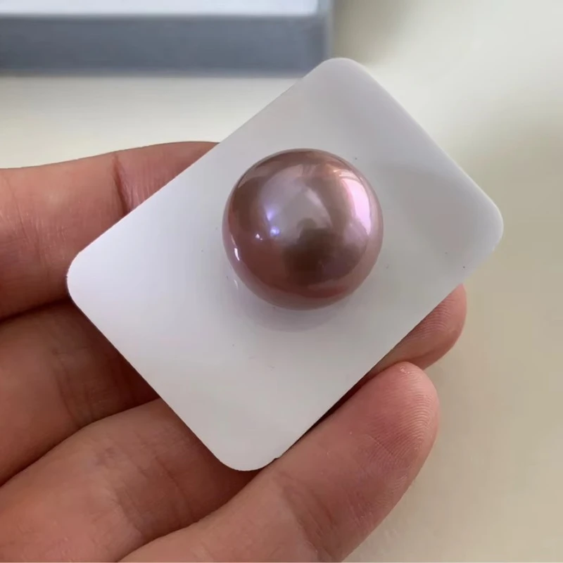 

Fashion 13-14mm Round Pink Purple Loose Pearls,Luster Fine Quality Beads for Women Making DIY Stud Earrings Pendant Rings