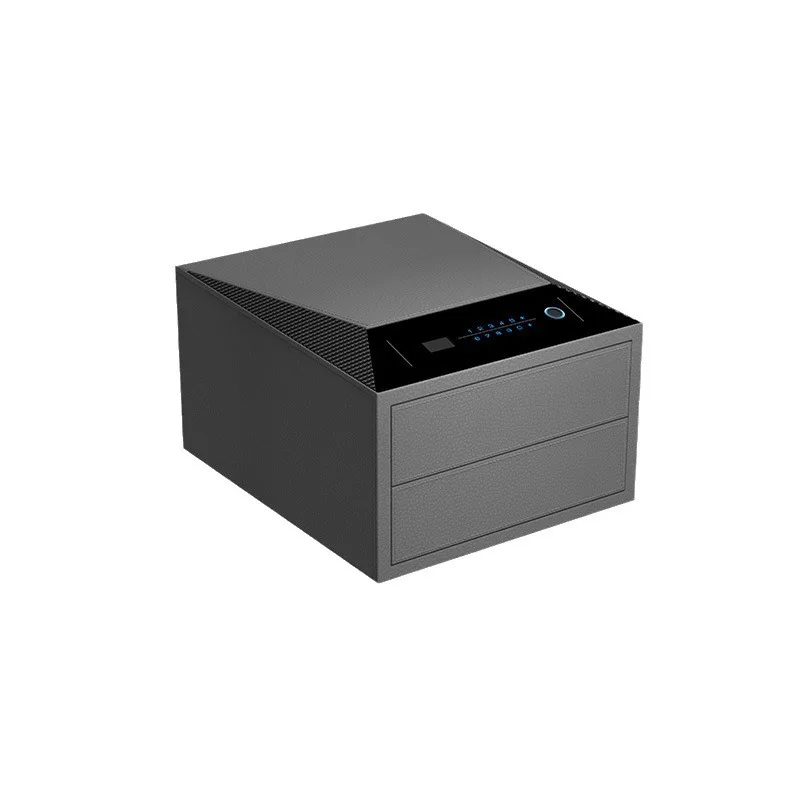 #Hidden multi-layer anti-theft safe Home small smart safe Leather fingerprint password Insurance storage cabinet