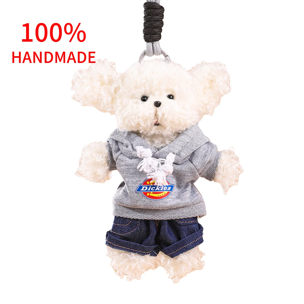 Adopt a Handmade White Puppy Dog  One-of-a-Kind Chenille Stem Plush Toy  Soft Desk Buddy Stress Relief Gift for Girlfriend