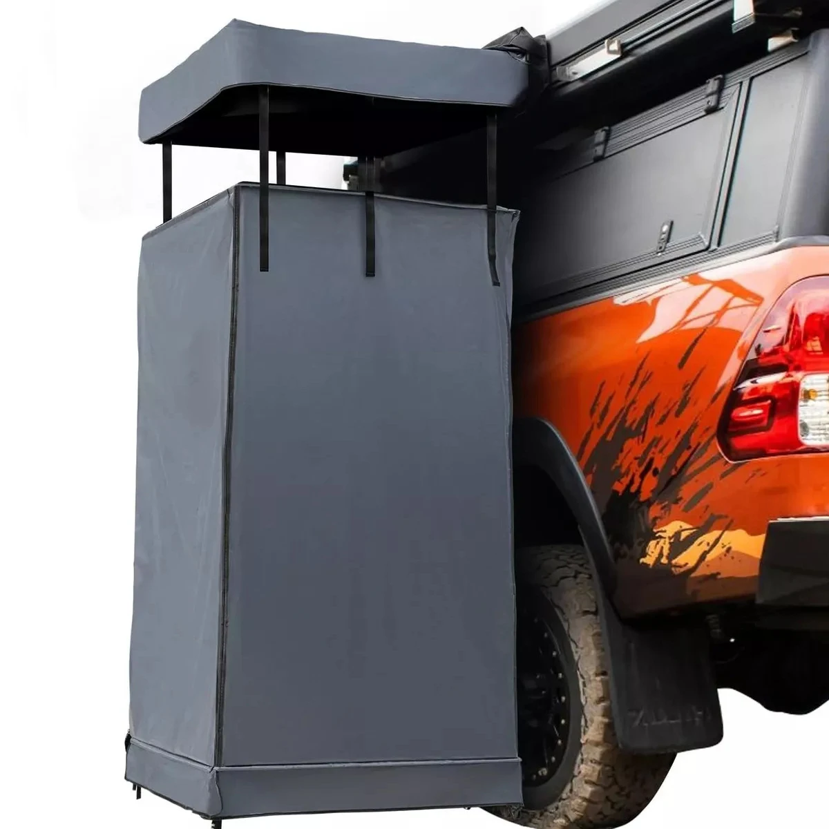 

Retractable Car Roof Top Popup Toilet Tent L-Shape Car Side Shower Room Practical Awning Shower Tent