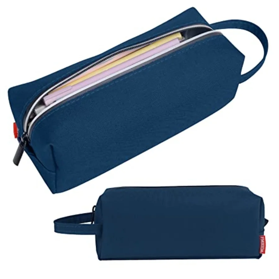 

Pencil Case Pouch - Water Resistant Pencil Pouch Portable Pencil Bag Simple Office Stationery Pouch with Handle