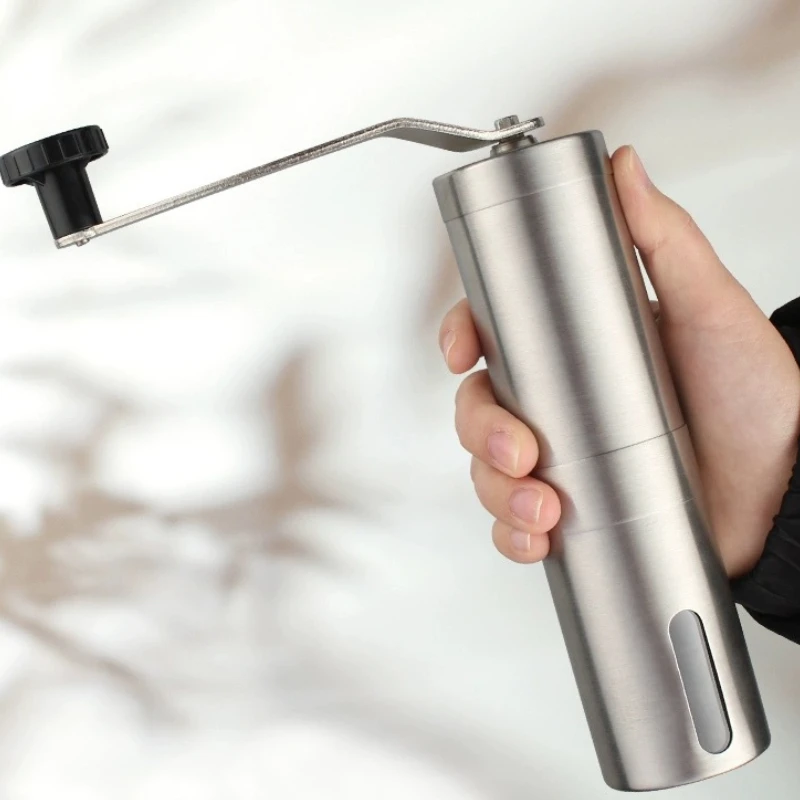 Manual Coffee Grinder Stainless Steel Manual Conical Burr Coffee Bean Grinder with Hand Crank Adjustable Settings