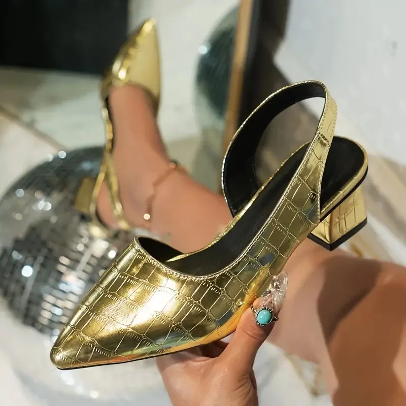 

New Summer Women's Pointed Toes Pumps fashion PU leather design Lady Female Sandals Slippers Shoes