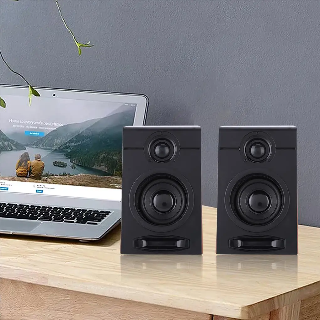 2 Pieces Computer Bass Speaker USB Wired Music Player Tool Multimedia Speakers PC Gaming Supply Sound Box Hotel Shop