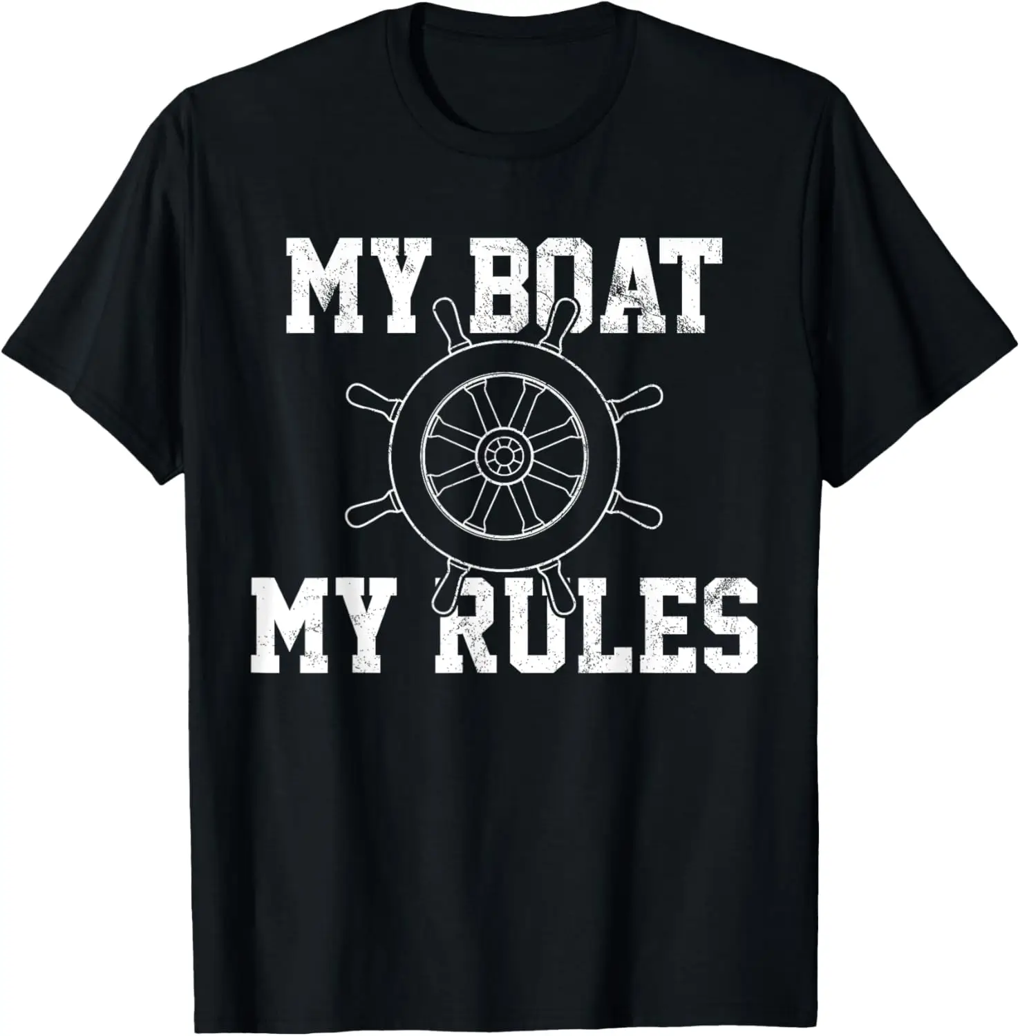 My Boat My Rules T-Shirt Boating Captain Funny Shirt Gift T-Shirt