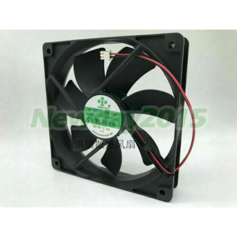 

A+for 1X POWERYEAR cooling fan PY-1225H12S 12V 0.35A 12CM 12025 2 wire 120mm