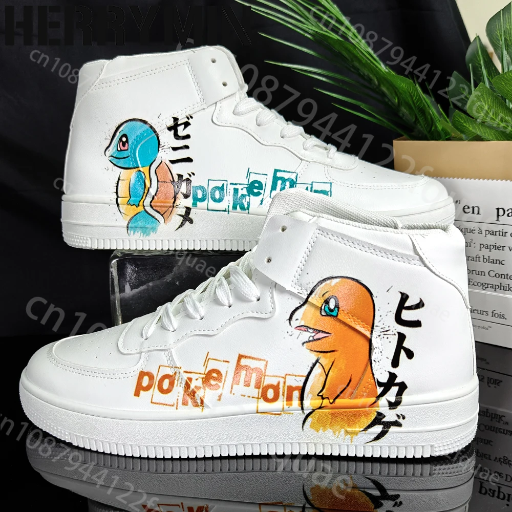 pokemons Shoes 3d Print Sneakers Anime Cartoon Teenager boy High Top Charizard Outdoor Sports Casual Men Shoes Christmas gifts