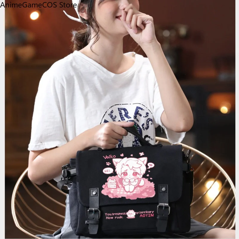 Anime Love and Deepspace Valko Cosplay Handheld Student Casual Chest Crossbody Shoulder Bag Itabag Daily Use Collectible Gift view 6