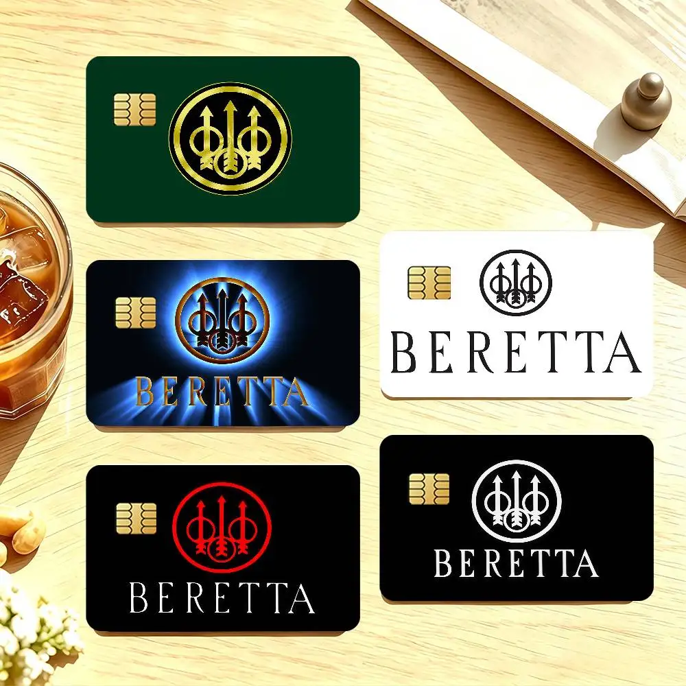 Fashion Brand B-Beretta-S Credit Card Public Transportation Cards Sticker Waterproof Card Face Decoration 4PCS