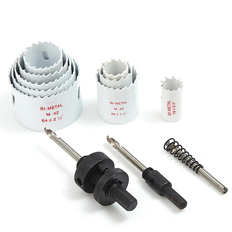 12 шт., высококачественный набор для резки кольцевой пилы, набор сверлильных инструментов, дерево, металл, резак для трубопроводов из нержавеющей стали, 19-64 мм, сверла